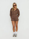 Daytime Cropped Blouson Hoodie Cocoa
