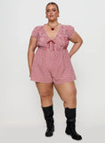 Wescott Gingham Playsuit Red / White Curve