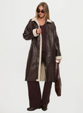 Ammelia Shearling Long line Jacket Brown