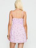 Wysteria Mini Dress Purple Multi