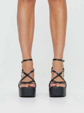 Therapy Daze Platform Heels Black