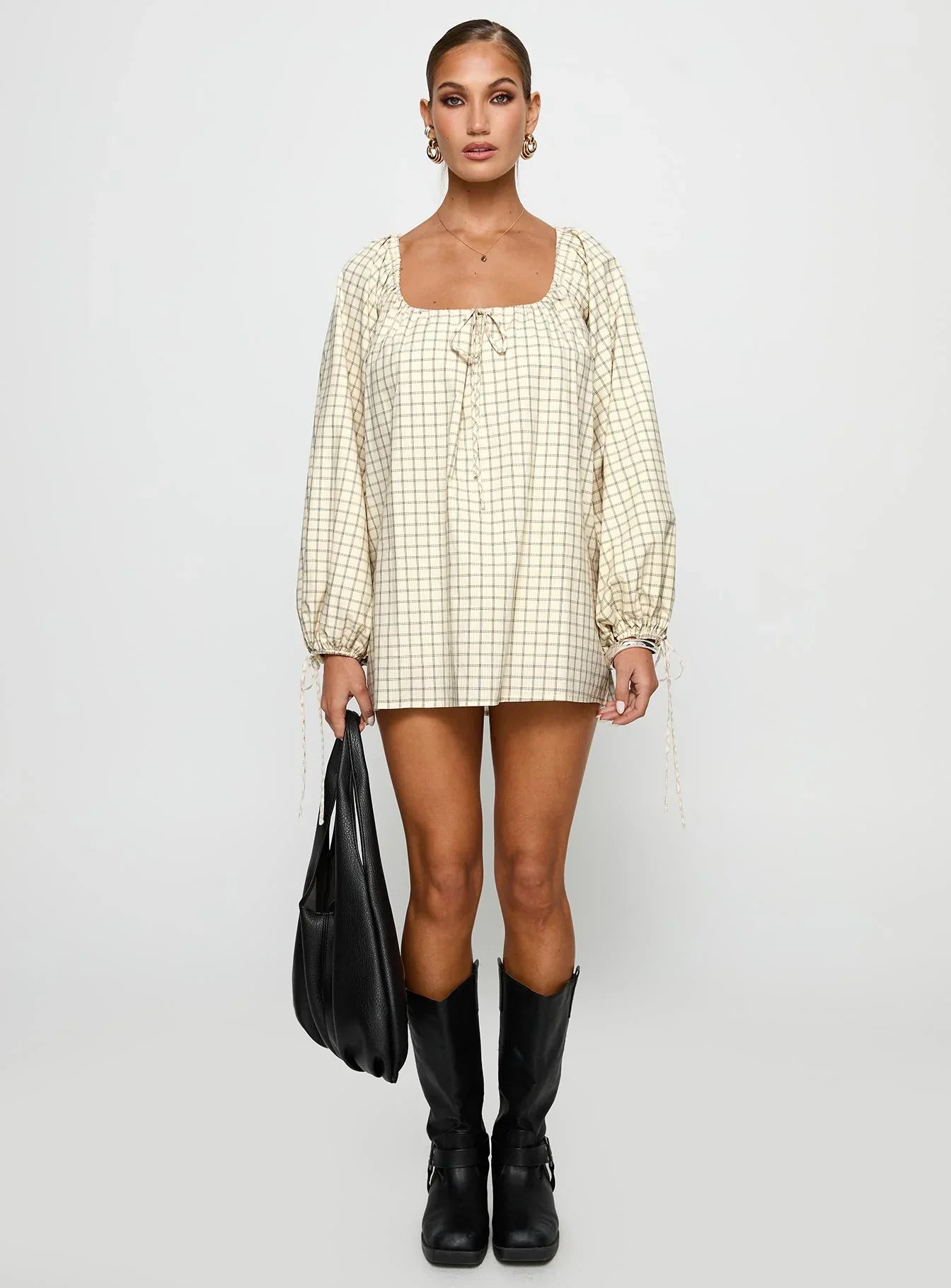 Preacher Playsuit White Check