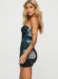 Kalena Mini Dress Navy Multi