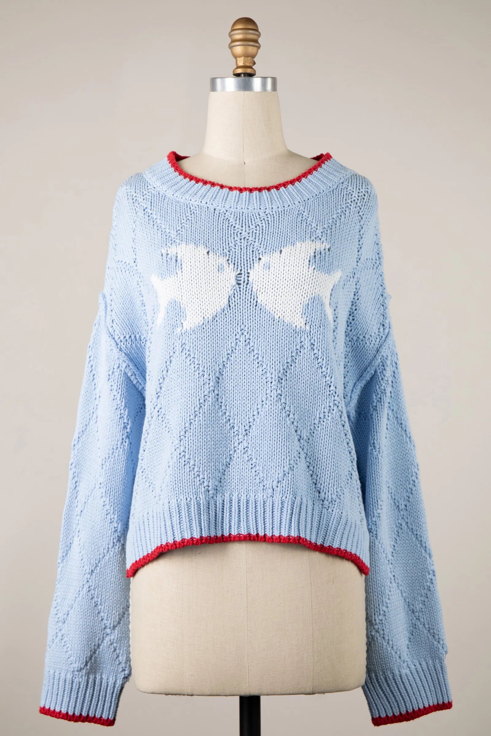 Fisherman Blue Oversized Knit Sweater