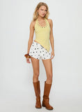 Duelle Stud Asymmetrical Top Yellow