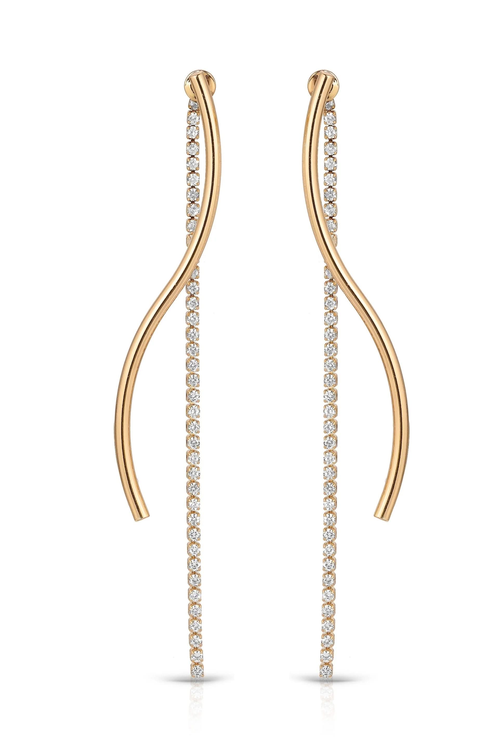 Ettika Spin Around Linear Dangle Earrings