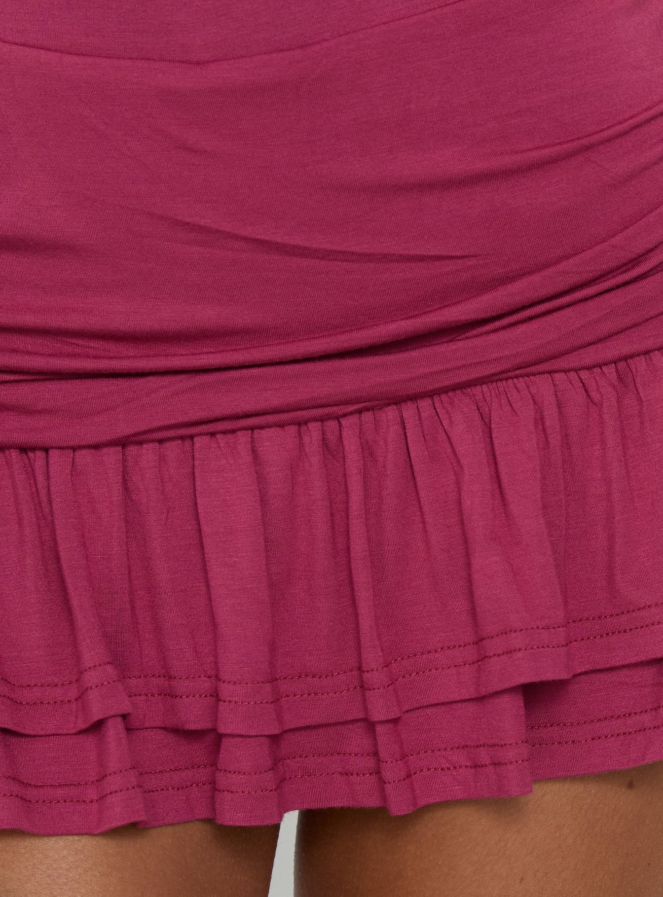 Seralyn Ruched Playsuit Burgundy