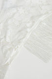 Elizebeth Tie Waist Tassel Belt White