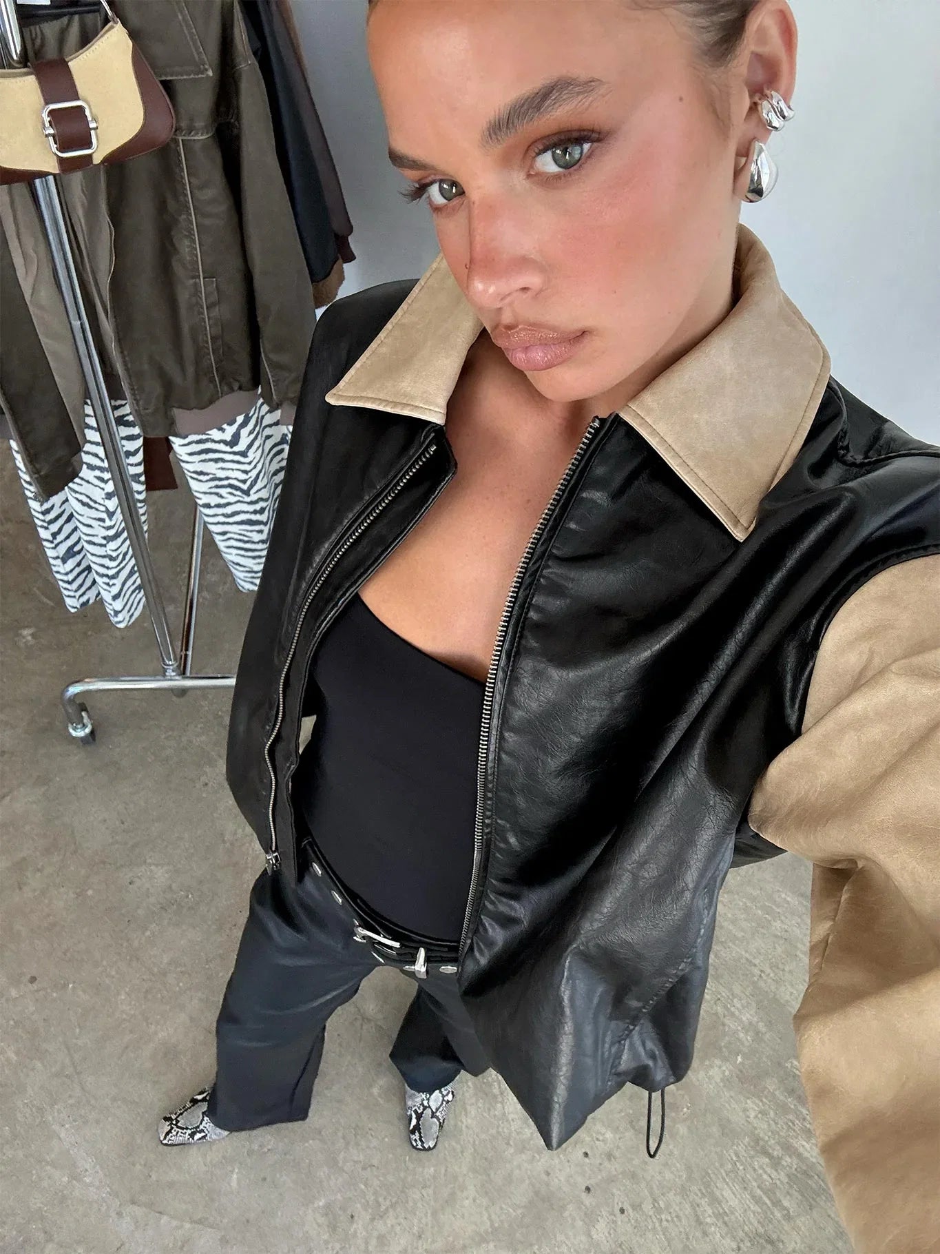 Nirvana Bomber Jacket Camel