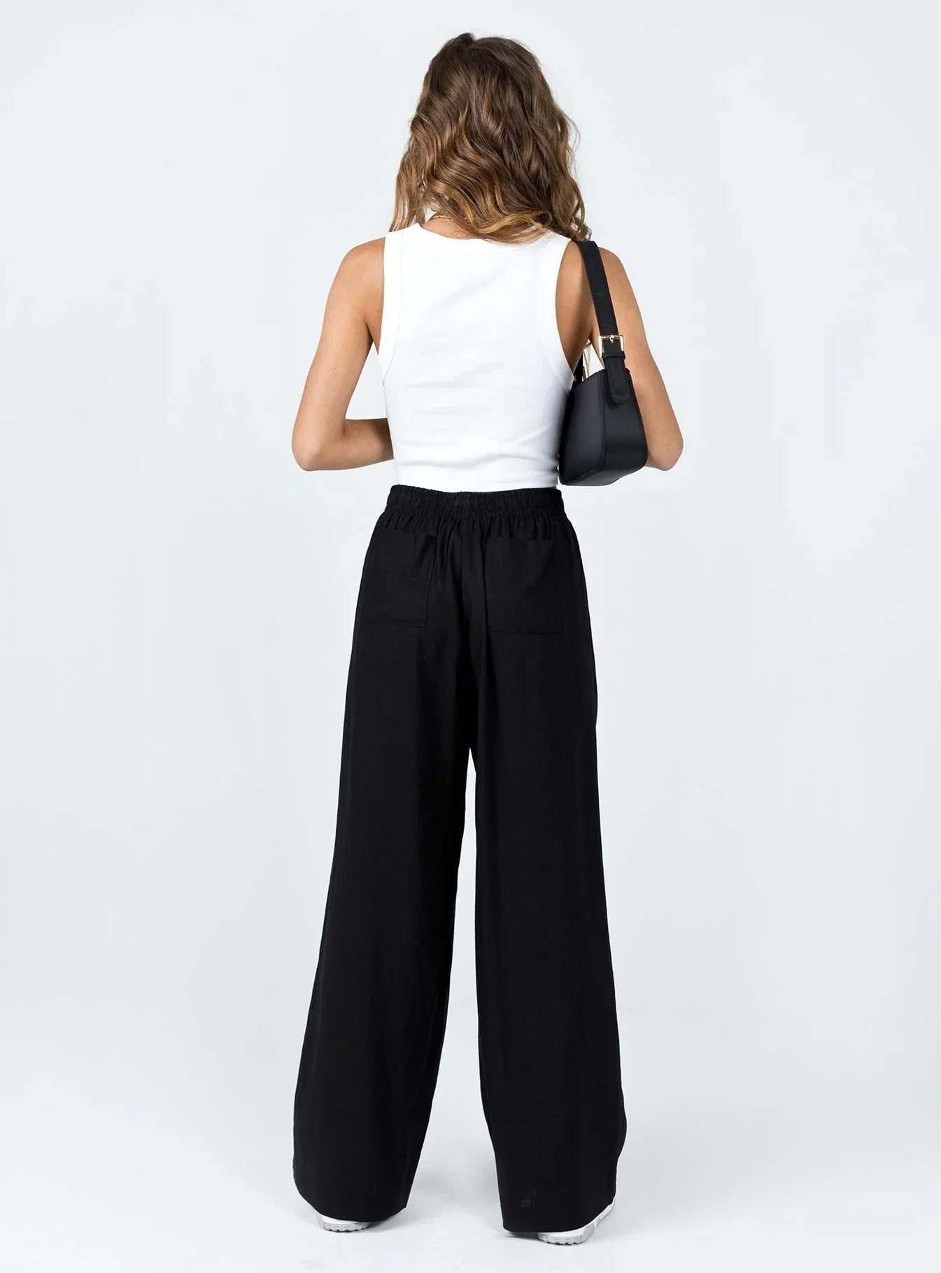 Louis Linen Blend Pants Black