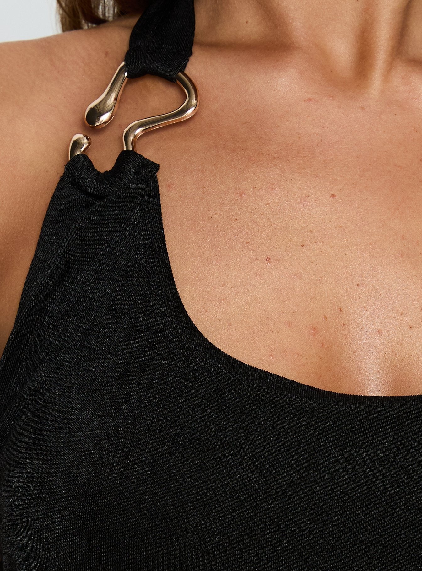 Celestea Hardware Detail Playsuit Black