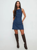 Alfalfa Denim Mini Dress Mid Wash