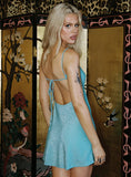 Clemence Mini Dress Blue Glitter