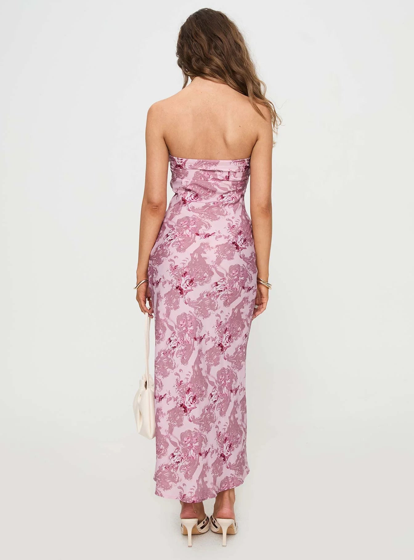 Abeila Strapless Maxi Dress Pink