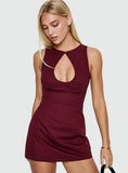 Etiquette Romper Burgundy