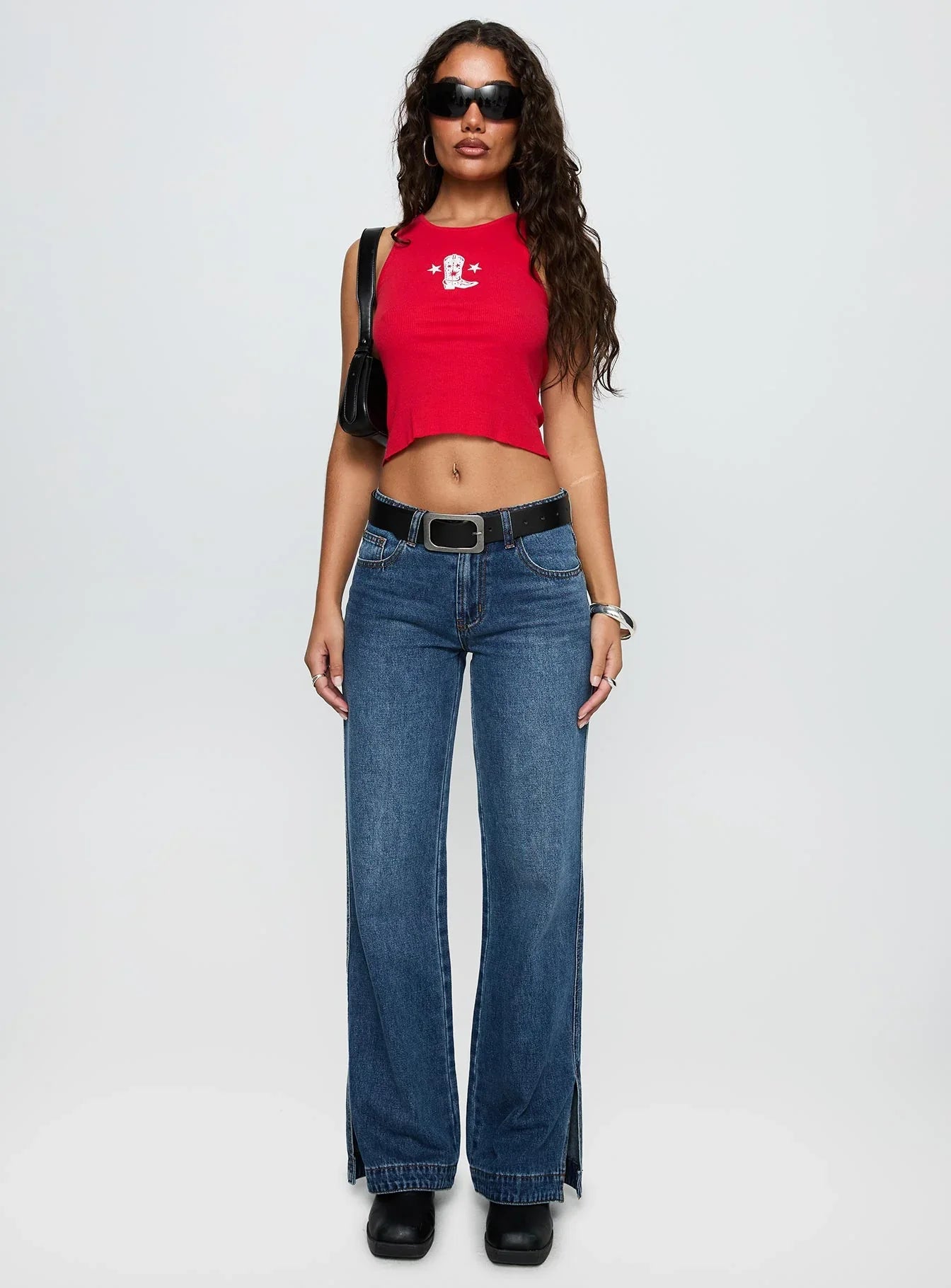 Boot Scootin Graphic Tank Top Red