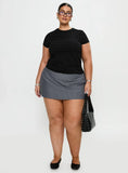 Cant Sleep Skort Charcoal Stripe Curve