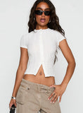 Suzu Textured Top White