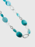 Felon Beaded Chain Belt Blue Silver