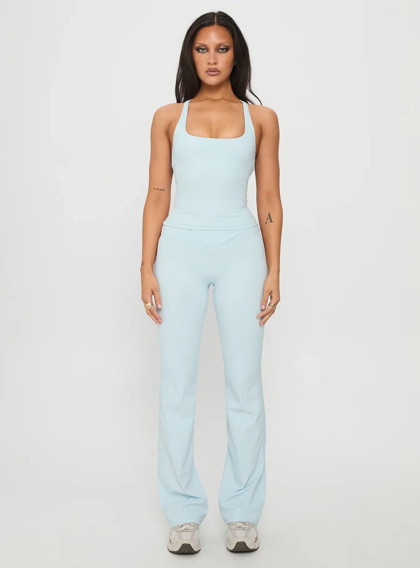 Layup Active Longline Cross Back Top Blue