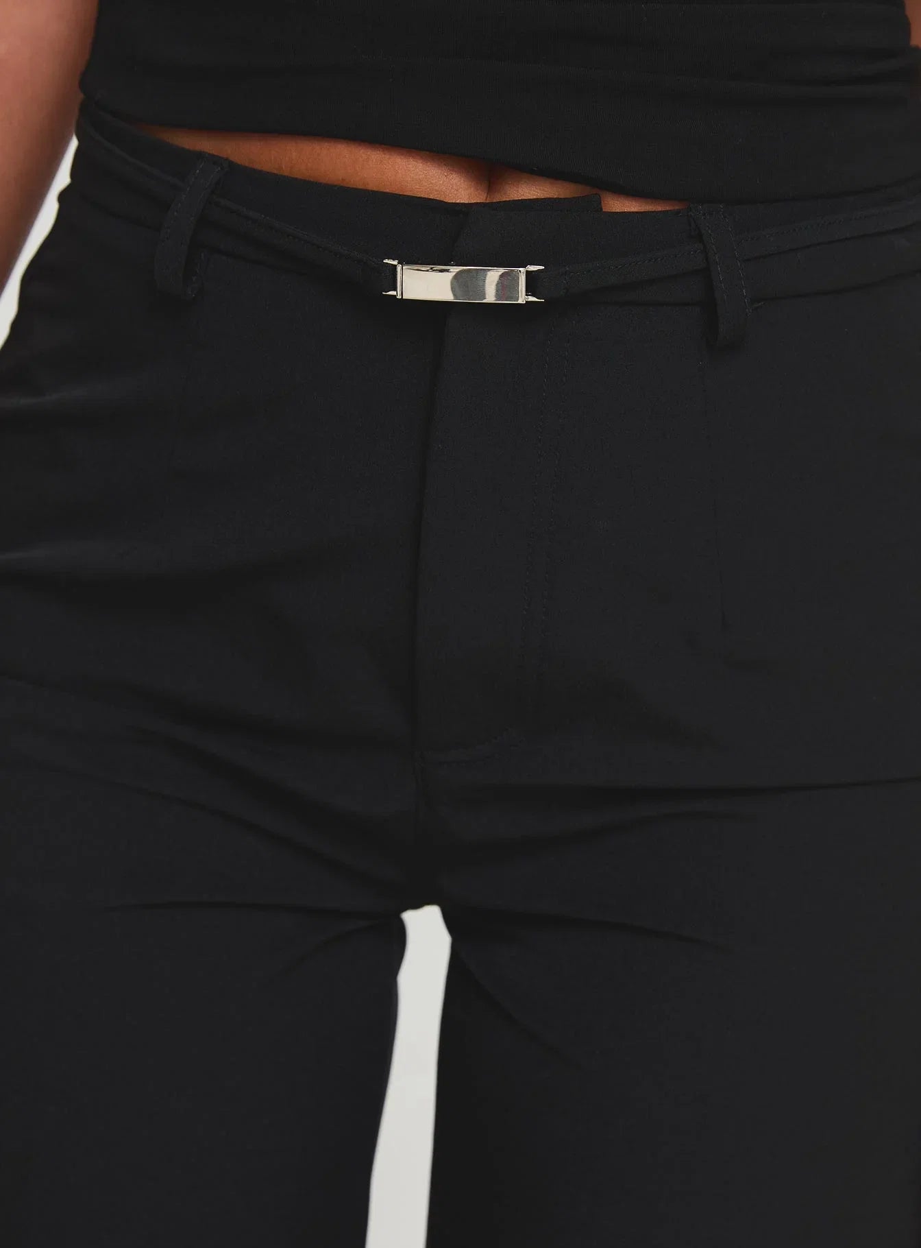Flounce Pants Black