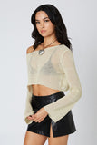 Jennifer Gold Sheer Knit Crop Top