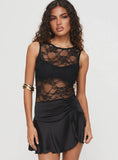Feelix Sleeveless Lace Bodysuit Black