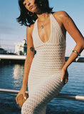 Lolanie Halter Maxi Dress White