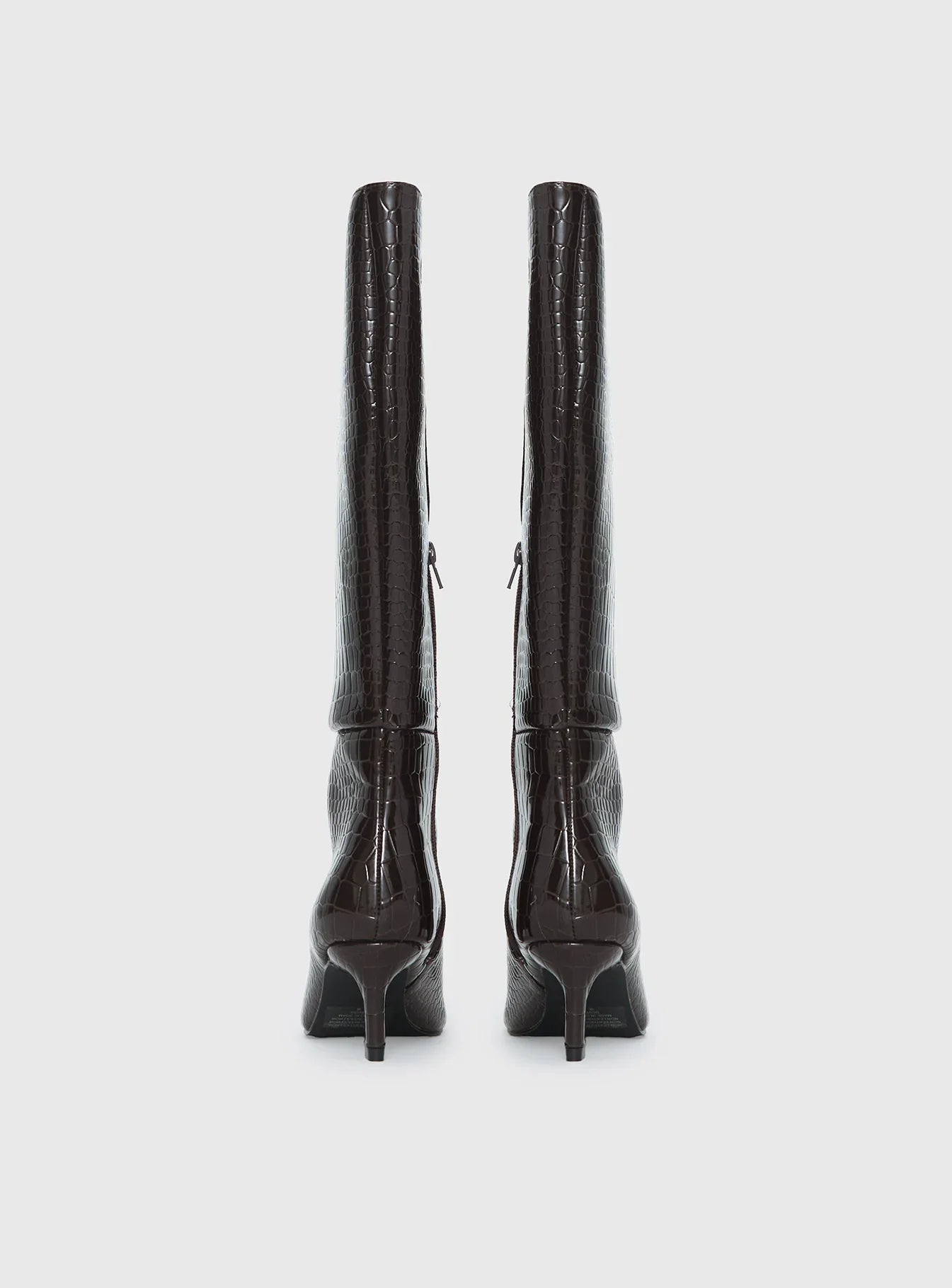 Therapy Dove Knee High Boots Chocolate Croc