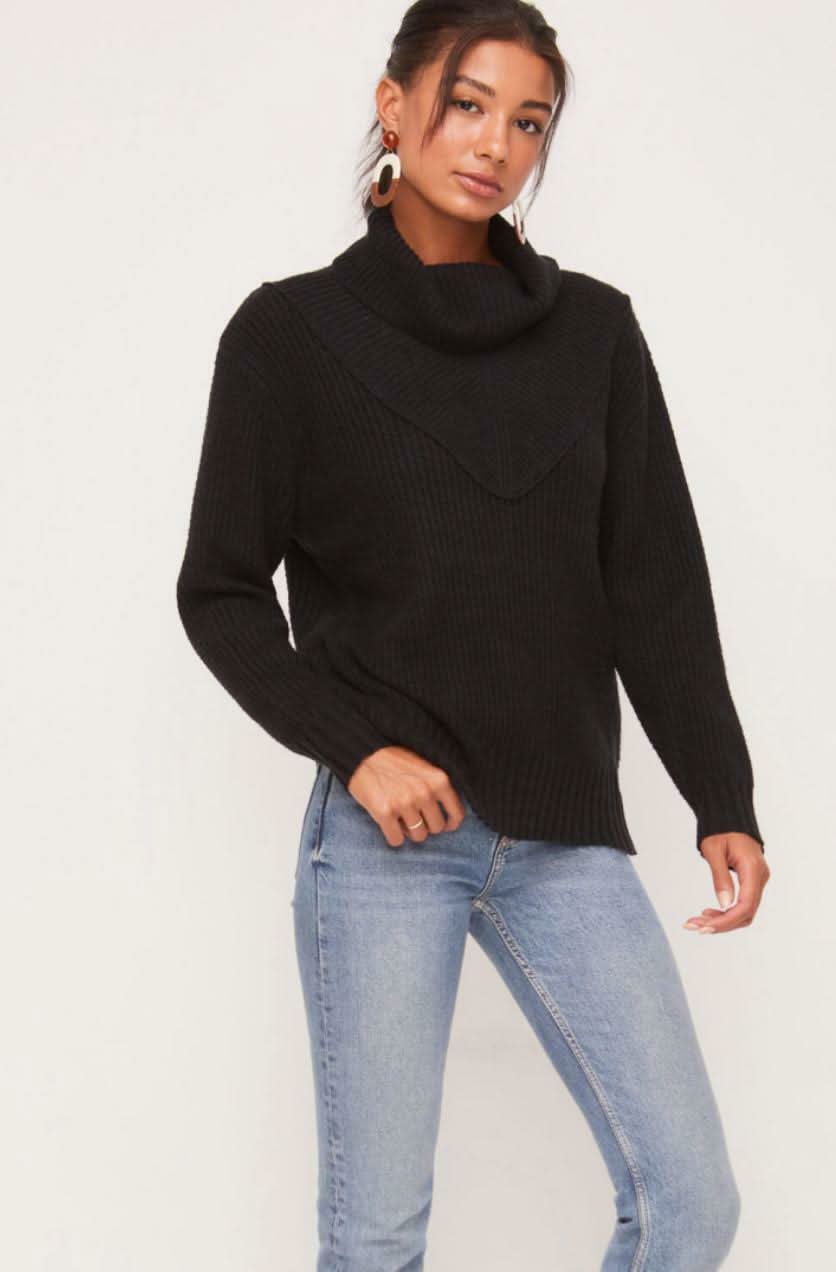 Joel Black Cowl Neck Sweater