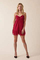 Gracie Red Polka Dot Cami Mini Dress
