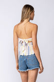 Amelia White Embroidered Strapless Top