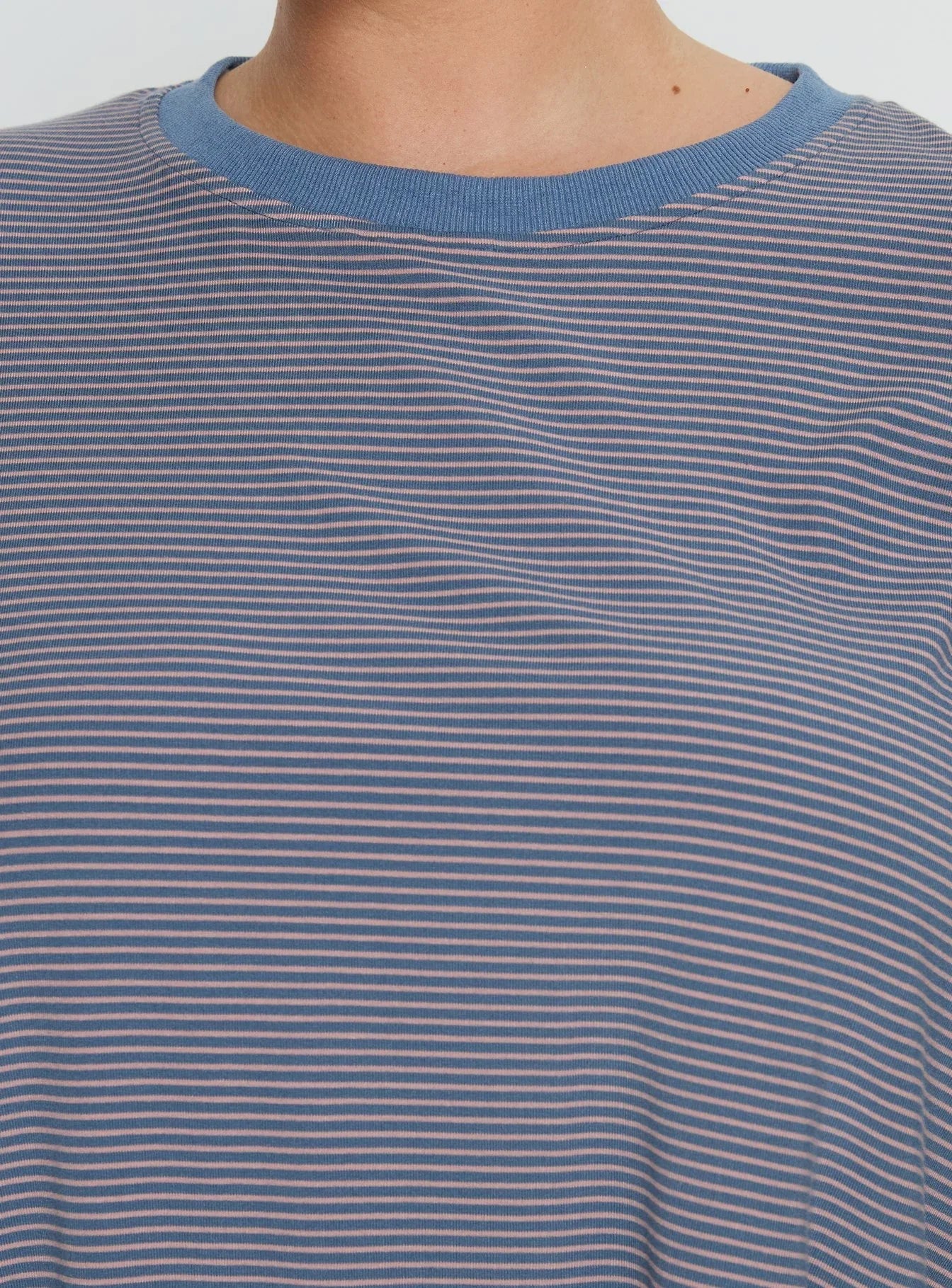Marlah Long Sleeve Top Blue Stripe Curve
