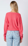 Dana Fuchsia V Neck Sweater