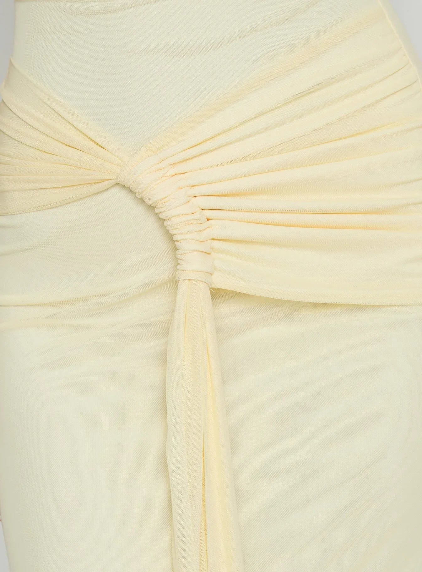 Senora Strapless Drape Maxi Dress Lemon