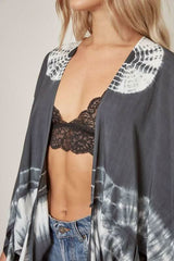 As You Wish Charcoal Tie Dye Kimono
