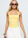 By The Beach Halter Bodysuit Yellow