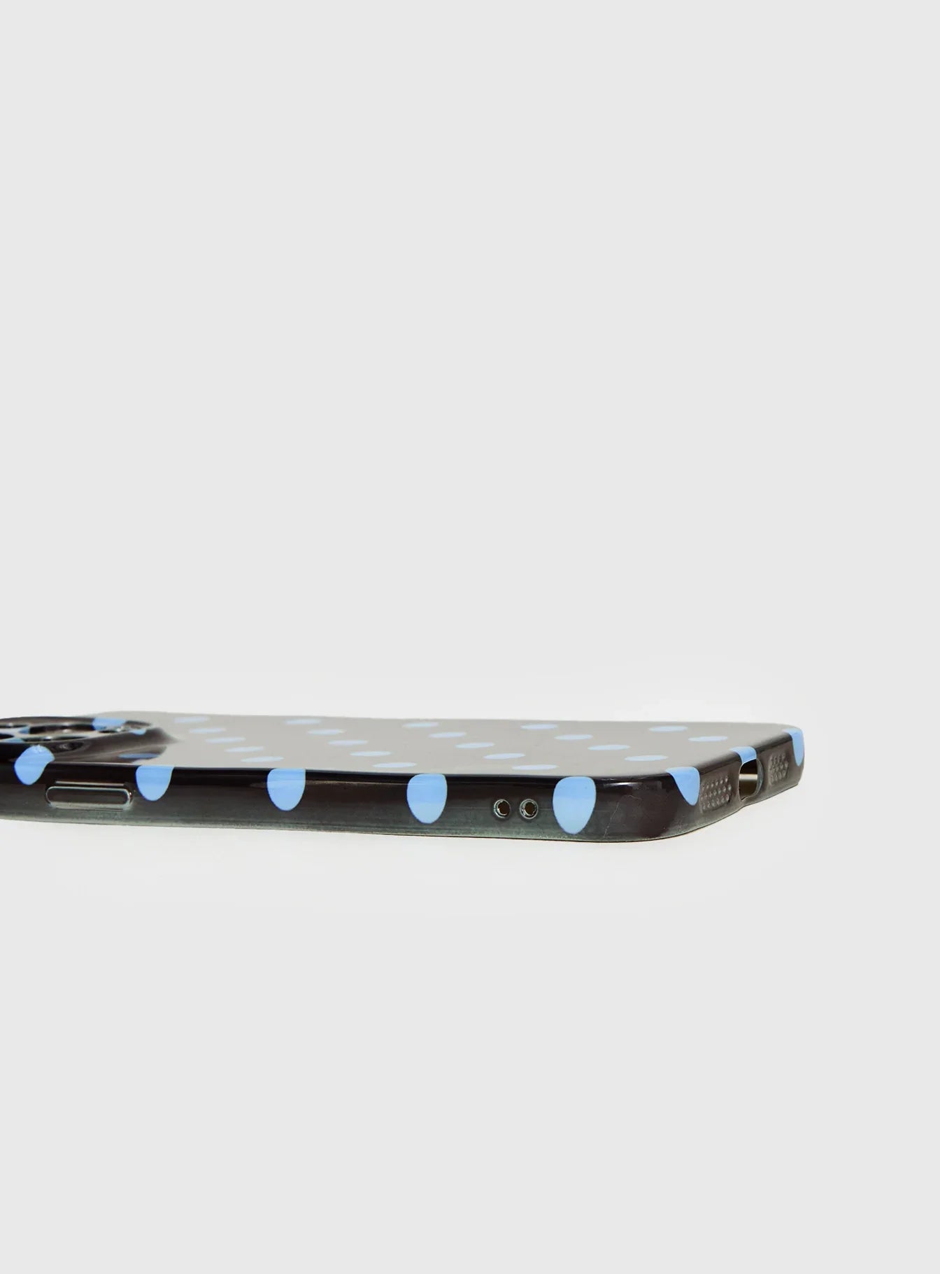 Ferrera iPhone Case Black Blue Polka