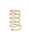 Ettika Spiral Down Crystal Gold Ring