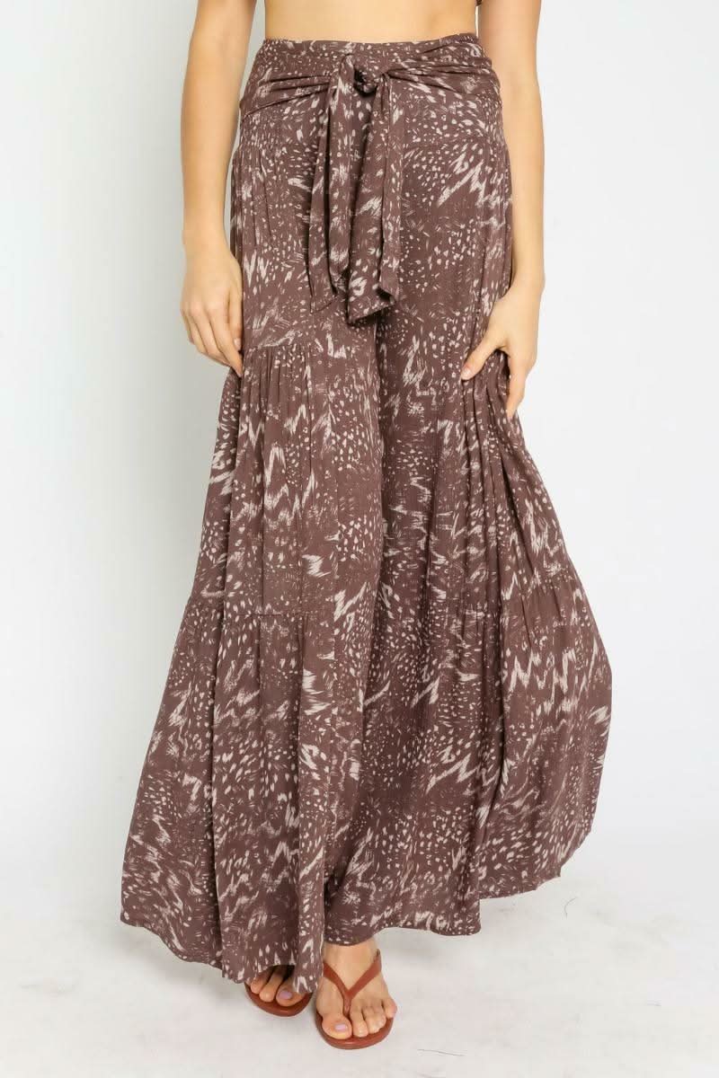 By The Shore Etched Espresso Two Piece Jumpsuit