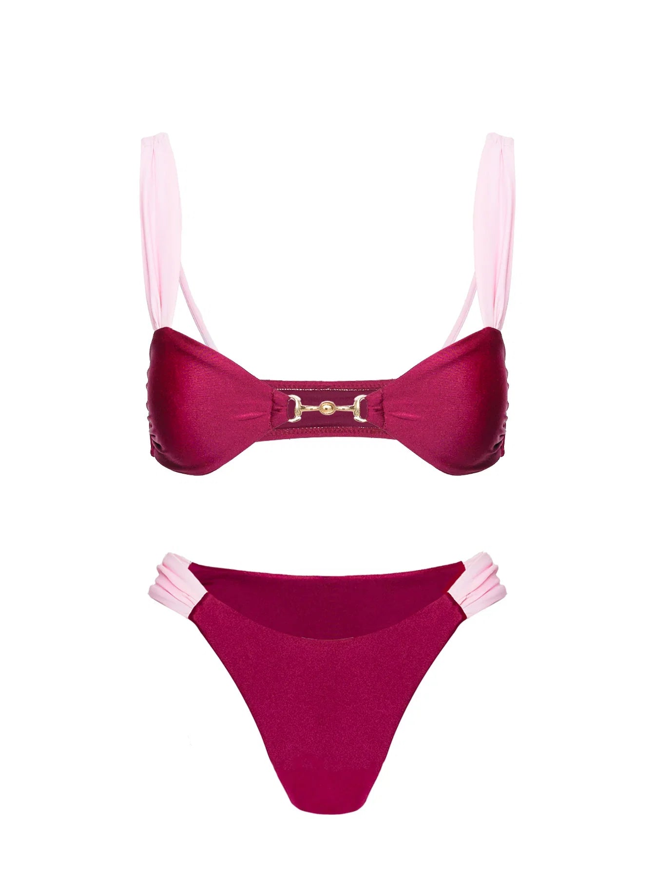 Siamese Bikini Top Red / Pink