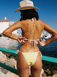 Beasley Tie Side Bikini Bottoms Yellow Pink