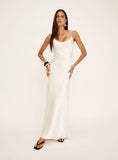 Miracles Scoop Satin Maxi Dress Champagne