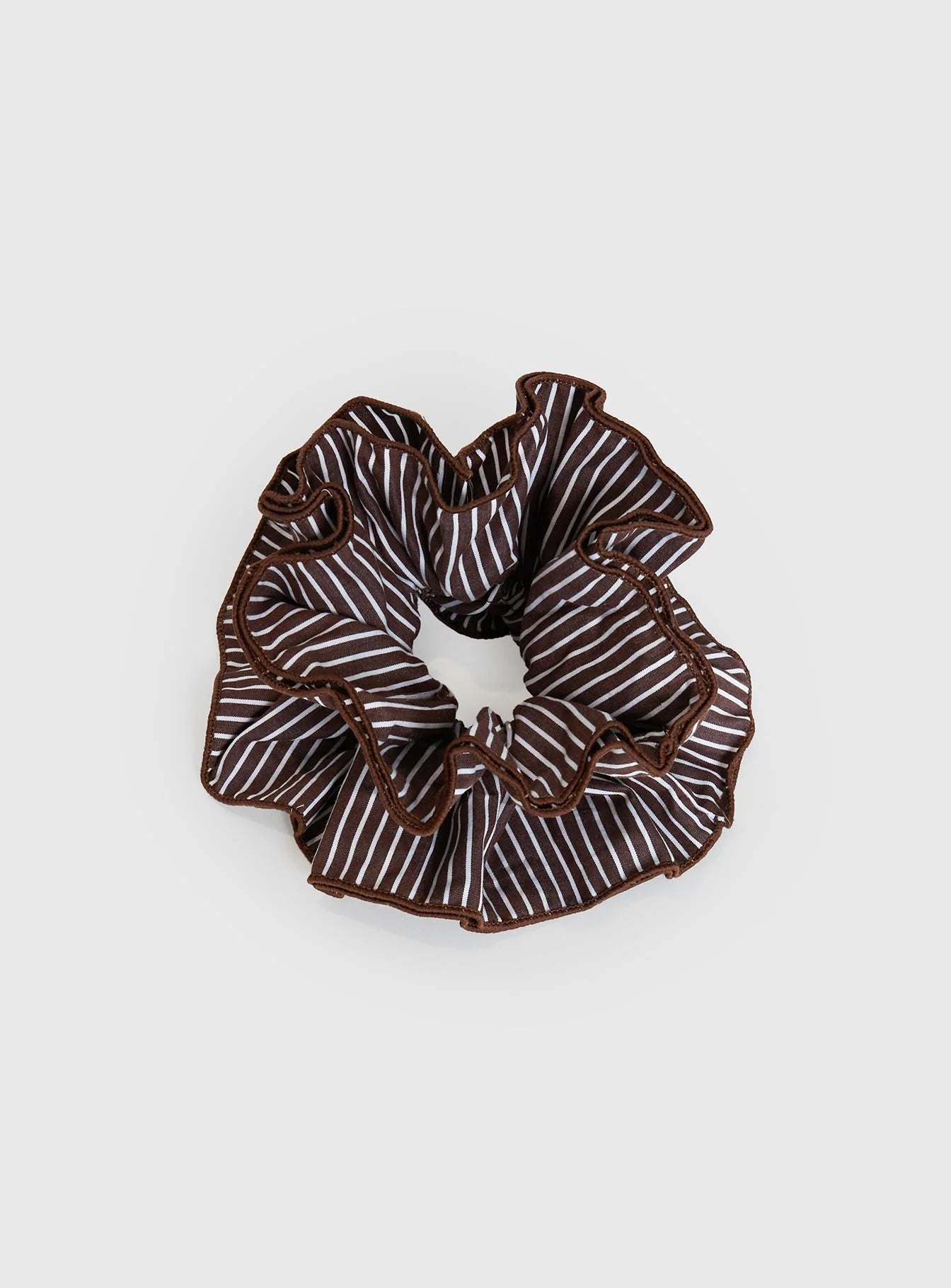 Way Back In Scrunchie Brown White