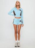 Notable Double Zipper Jumper Blue