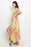 Sevi Yellow Multi Floral Print Maxi Dress