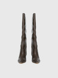 Aminah Knee High Boots Charcoal