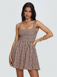 Cartmel Mini Dress Brown Pink