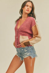 Joe Berry and Camel Colorblock Cardigan