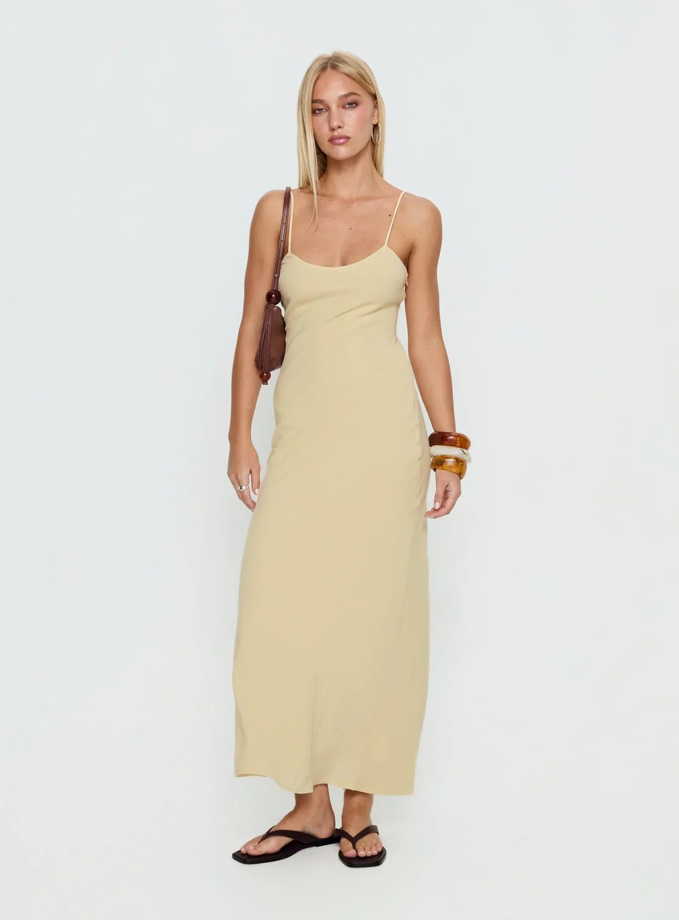 Montie Scoop Maxi Dress Lemon